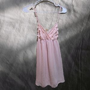 Vintage Sheer Pink Slip Dress